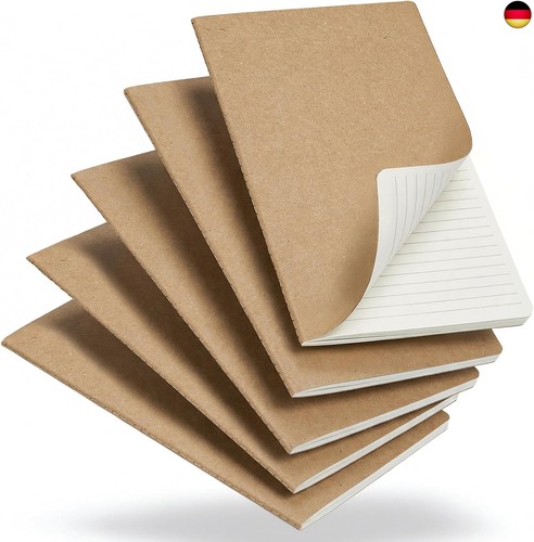 5er set notizbuch liniert - notizbuch, a5