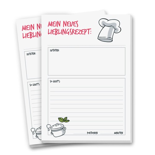 Rezept block 2er set - set, 50