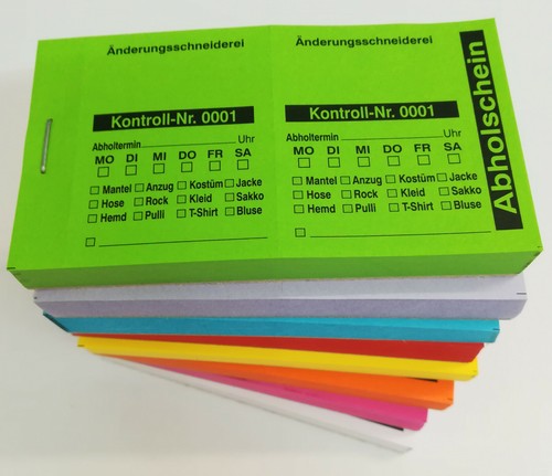 1000 abholscheine mini - 1000, für
